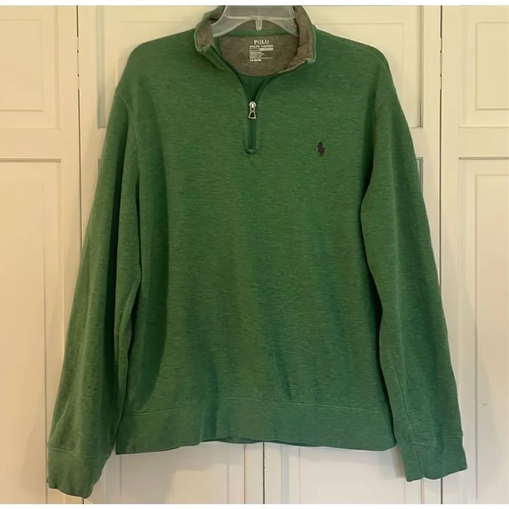Polo Ralph Lauren performance green quarter zip pullover large